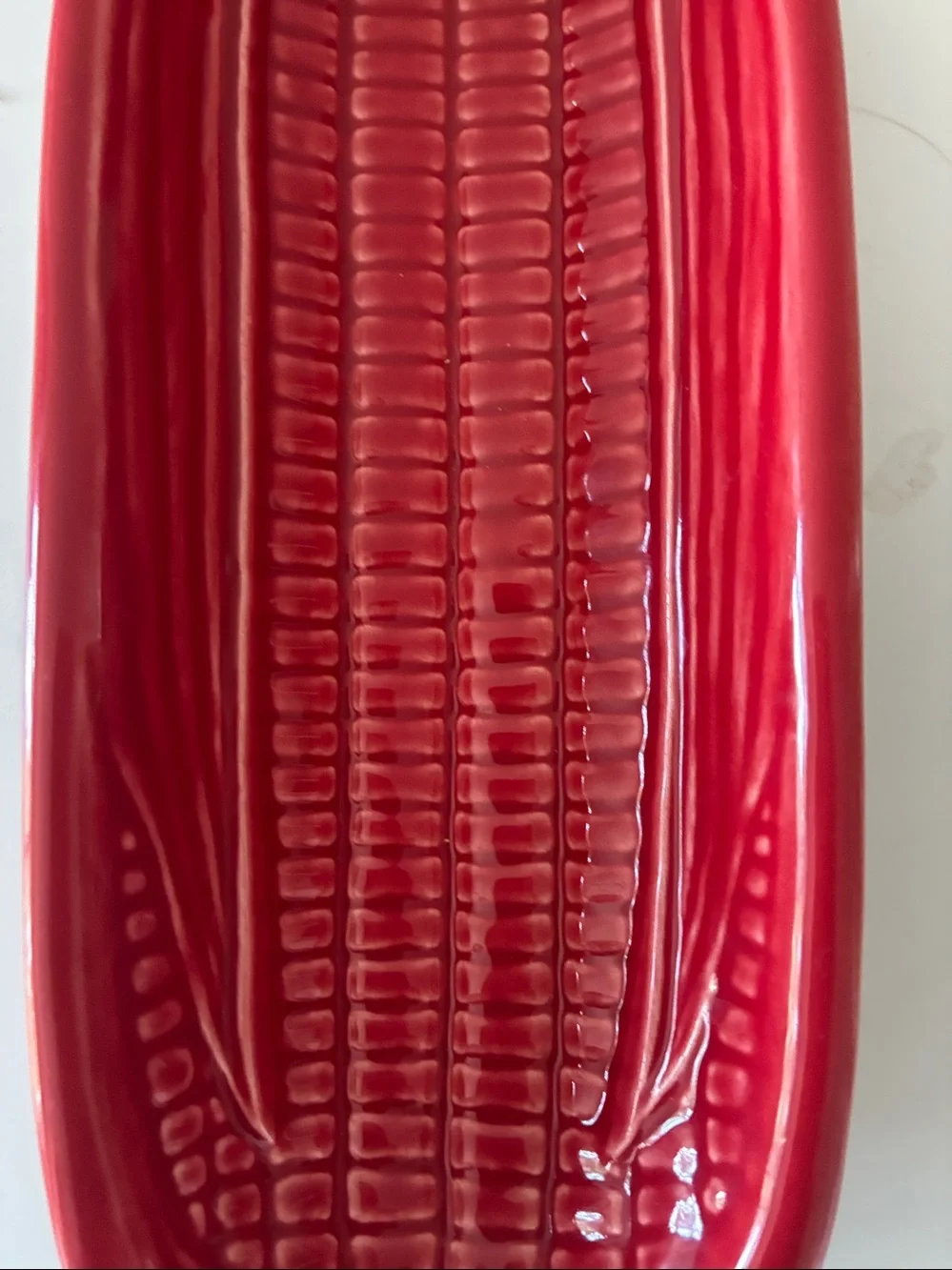 Sur La Table Vintage Ceramic Corn Serving Dishes - Red & Yellow Set